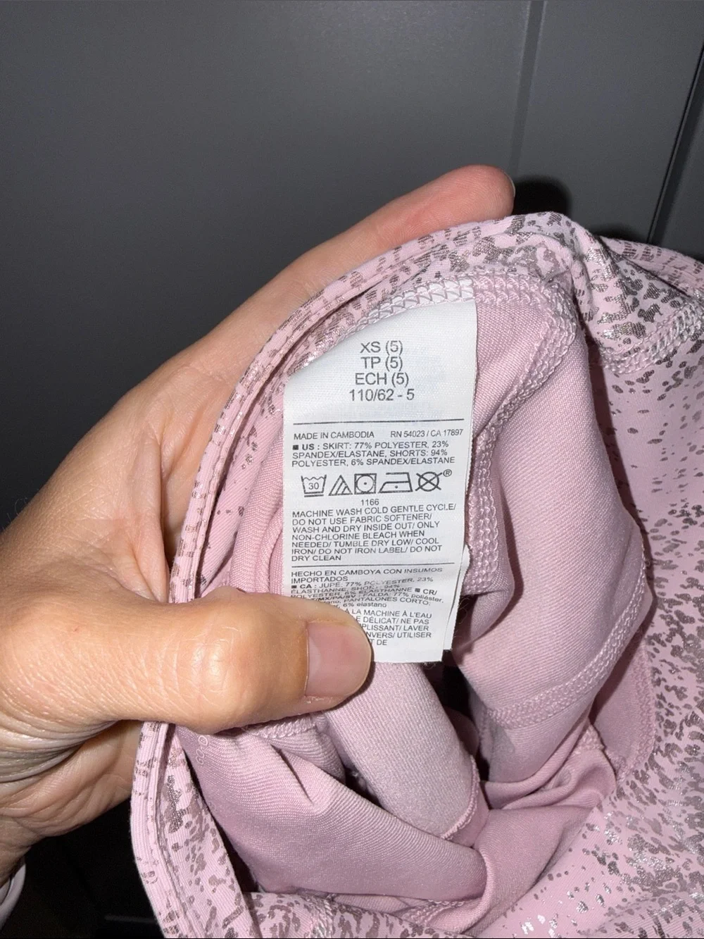 Old Navy Shimmery Light Pink Pleated Skort